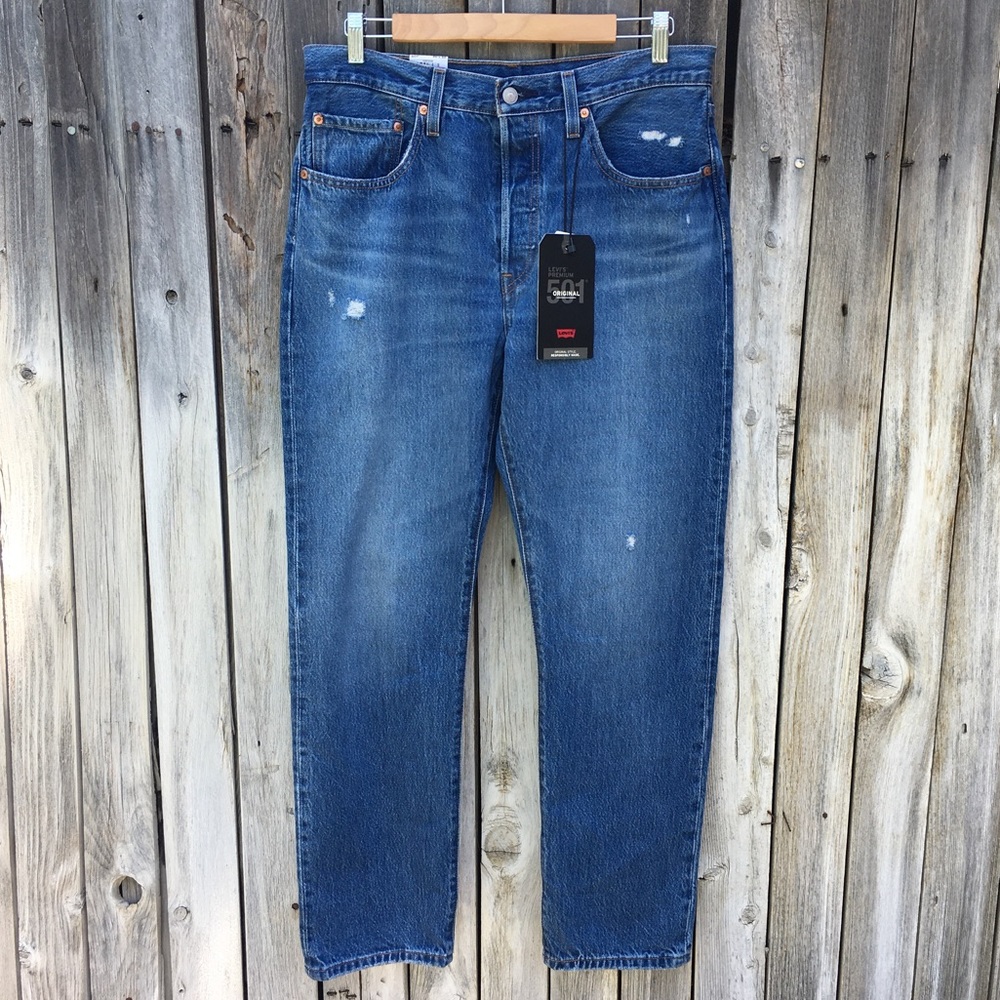 NWT Levi’s 501 Straight Leg Jeans Athens Dark Blue 30